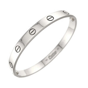 Cartier Love Bracelet #17 18K WG White Gold 750 Bangle